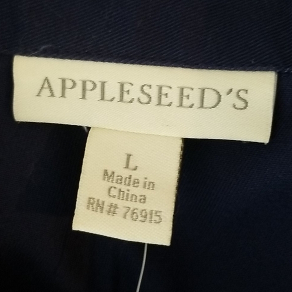 Appleseeds navy blue button jacket blazer Large - Picture 7 of 10